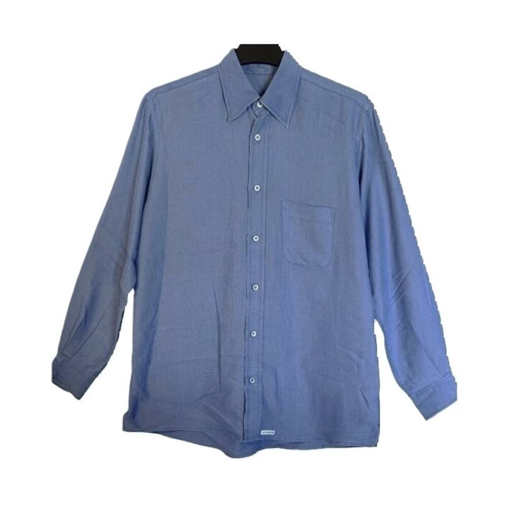 Ted Baker Shirt Mens Size S Long Sleeve Blue Point Collar Button Up Front Preppy